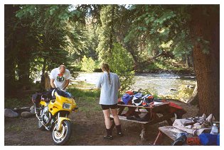 Brad and Gabby's campsite at South Fork