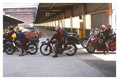 Eager Manx GP fans queue up to get on the ferry.